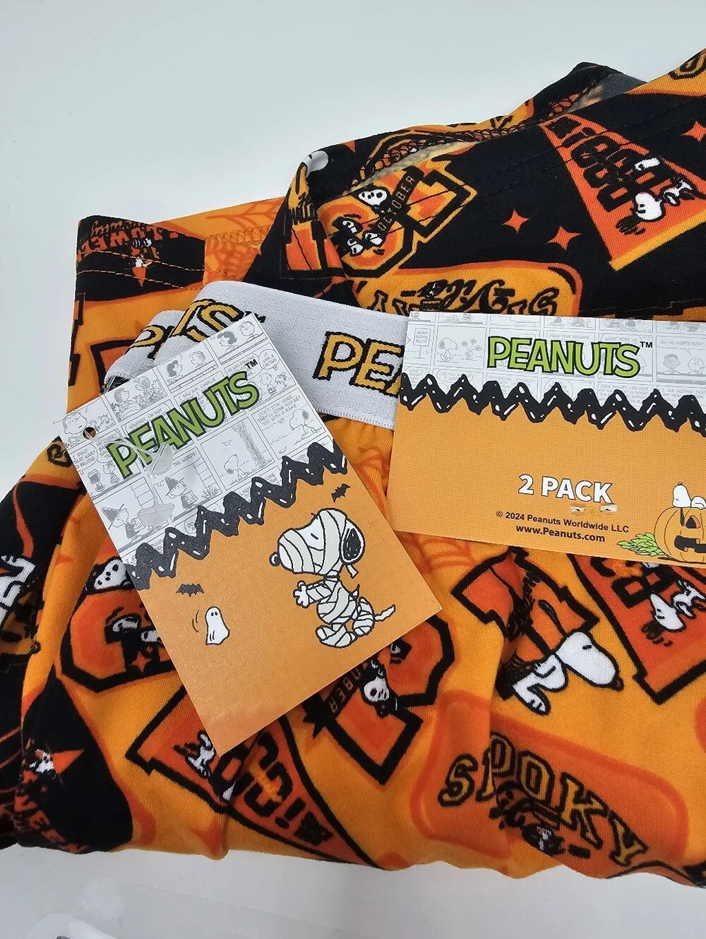 Peanuts NWT 2 Pack Halloween Boxer Shorts Size Large